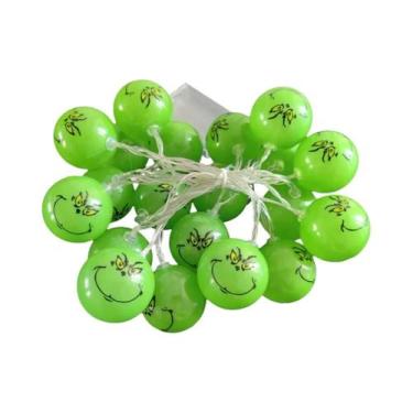 Imagem de Luzes De Cordão LED Em Forma De Bolas Verdes Para Decoração De Hallowe