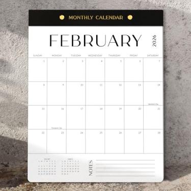 Imagem de Aesthetic Calendário vertical magnético 2025-2026 - Funciona de janeiro de 2026 a julho de 2026 - O calendário mensal perfeito para geladeira com designs mínimos para facilitar a organização