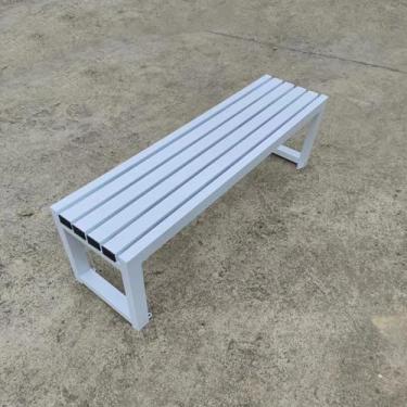 Imagem de LOERSS Banco de costas nuas ao ar livre, banco de pátio sem costas, banco ao ar livre, bancos de pátio, banco de jardim, para varanda, praia ao ar livre, banho de sol, pátio, piscina, quintal, gramado