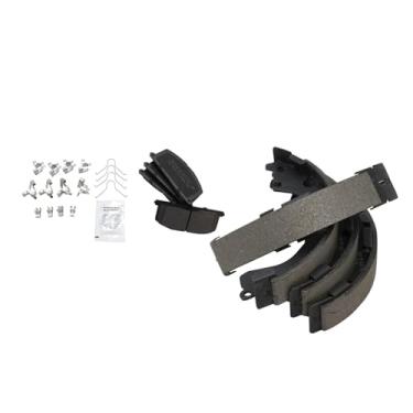 Imagem de TRQ Pastilhas de freio semi-metálicas compatíveis com Chevrolet Nova 1985-1988 1989-1992 Geo Prizm 1985-1992 Toyota Corolla 1984-1987 Tercel