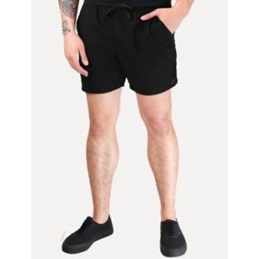Imagem de Short Foxton Masculino Linho Pier Casual Preto-Masculino