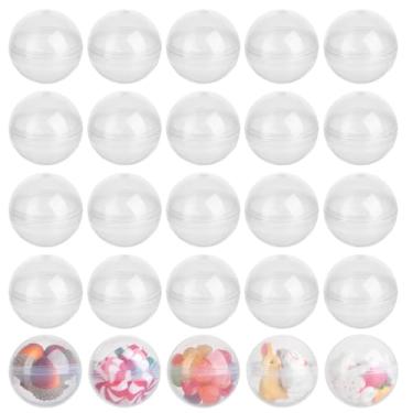 Imagem de NOLITOY 50 Cápsulas Redondas Transparentes Vazias De Natal, Plástico 4,5 Cm Para Máquinas Venda Automática, Recipientes Chicletes, Lembrancinhas Festa E Materiais Artesanato Diy