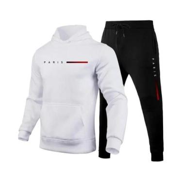 Imagem de Conjunto Esportivo Masculino Confortável Com Capuz, Calças De Moletom,