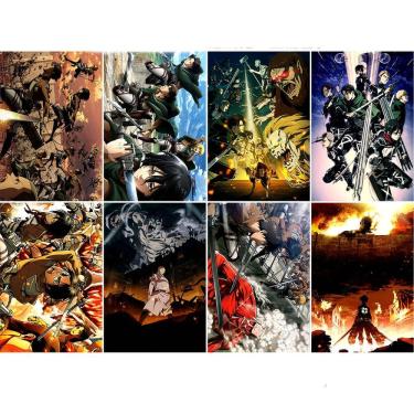 Imagem de Pôster de arte em anime Attacks on Titans 28,5 x 42 cm (8 unidades/lote)