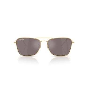 Imagem de Óculos de Sol Ray-Ban Polarizado Caravan Reverse 0RBR0102S 001/LB Tam 58 / Ouro - Lentes Rosa