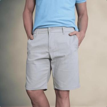 Imagem de Bermuda Alfaiataria Sarja Masculino Social Slim Com Elastano - Dixon J