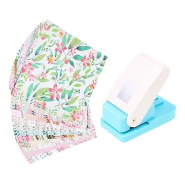 Imagem de UGPLM Perfurador de Papel com Bordas em Formato de Selo Postal para Crianças, Cortador de Cantos, Multiuso, para Artesanato, Decorações e Scrapbooking, com, Retângulo