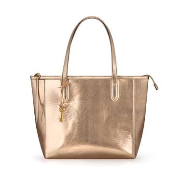 Imagem de BRASS TACKS Leathercraft Bolsa feminina de couro para mulheres 16L bolsas de viagem de grande capacidade bolsas de ombro femininas, ouro rosa