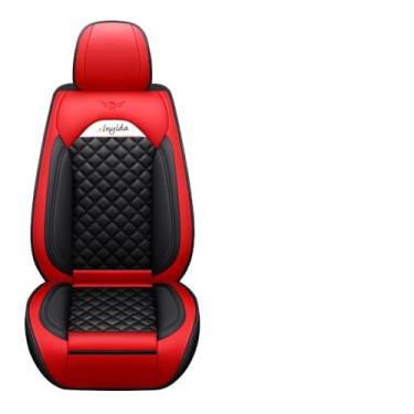 Imagem de Capas de assento de carro para Mercedes-Benz CLS500 2006-2025 5 capas de assento conjunto completo de couro PU protetor de assento de carro respirável impermeável compatível airbags vermelho preto