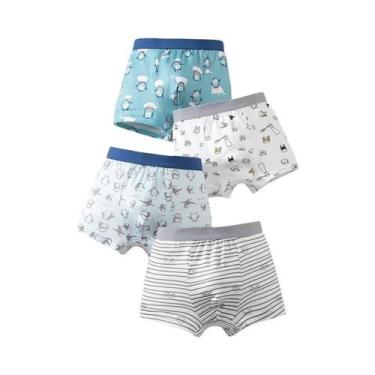 Imagem de Conjunto De 4 Peças De Boxers De Cartoon Para Meninos, Roupa De Casa C