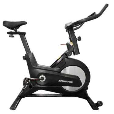 Imagem de Bicicleta Spinning Ergométrica Magnética com 8 Níveis de Carga, Freio de Emergência e Suporte para Celular – Uso Residencial