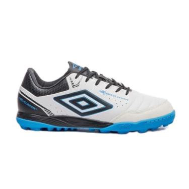 Imagem de Chuteira Society Umbro Neo Comfort Branco/Azul/Preto