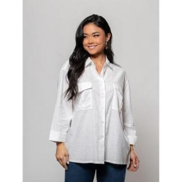 Imagem de Camisa Feminina Linho Algodão Crocker - 50787-Feminino
