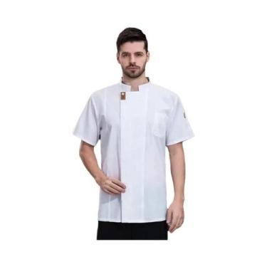Imagem de Jaleco De Chef Unissex Para O Verão, Camisa De Cozinha, Uniforme Para 