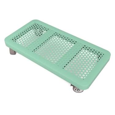 Imagem de Prático suporte de torre de PC móvel, CPU rolante para embaixo da mesa, carrinho com rodas bloqueáveis, para casa, escritório (verde, 500 mm x 250 mm)