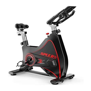 Imagem de Bicicleta ergométrica – bicicleta ergométrica seca para uso interno, bicicleta estacionária com volante de 12 kg, almofada de assento confortável e monitor LCD para treino em casa