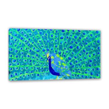 Imagem de Walasse Ting Impressão artística em tela pavão II galo famosa reprodução de pintura floral feminina decoração de parede grande colorida para quarto moldura de 60 x 100 cm (24 x 39 polegadas)