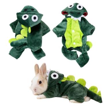 Imagem de Fantasia de coelho de animal pequeno dinossauro cosplay Halloween roupas para animais de estimação coelhos chinchila, cachorrinho, gatinho, porquinho-da-índia furão (médio)