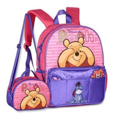 Imagem de Mochila Infantil Ursinho Pooh Com Lancheira Térmica Kit Escolar-Feminino