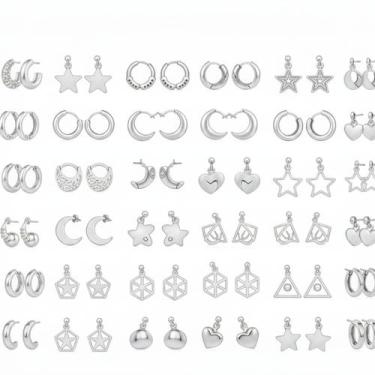 Imagem de Kit Revenda 500 Brincos Femininos em Aço Inox - Tws Acessórios