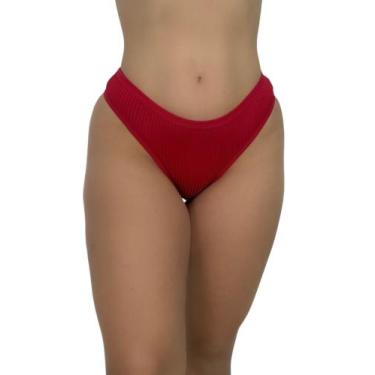 Imagem de Calcinha de Tecido Canelado Feminino Tanga Conforto Fio Dental- c2 PIE