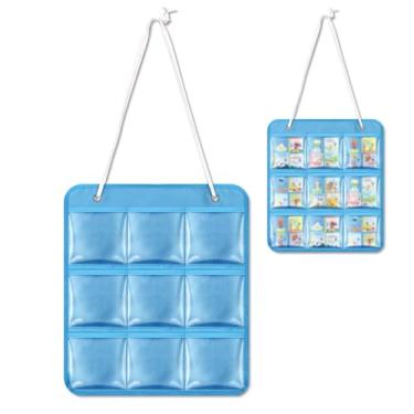 Imagem de Hanging Toy Organizer for Little Tikes Story Dream Machine, 17.72x15.75in Oxford Cloth Toys Storage Bag with Separate Pockets Adjustable Lanyard Toy Organizer Case Only Case(Blue)