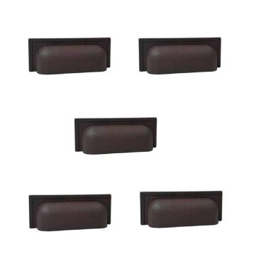 Imagem de Kit 5 Puxador Plymouth Zen Vecchio Metallo Concha 80Mm