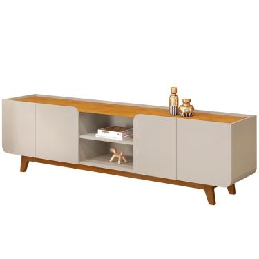 Imagem de Rack Para Sala de Estar TV 75 Pol Cine D05 Bali Cedro - Lyam Decor