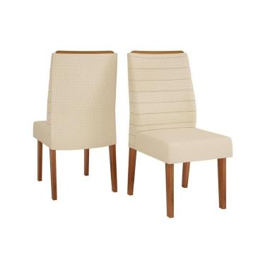 Imagem de Kit 2 Cadeiras Ondina Freijo Linho Neve