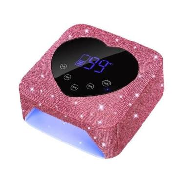 Imagem de Lâmpada UV LED Recarregável De 72W Sem Fio Com 30 LEDs Para Secagem De