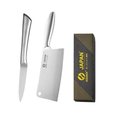 Imagem de Conjunto De Facas De Cozinha Profissionais De Aço Inoxidável De 7 Pole