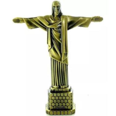 Imagem de Miniatura Monumento Cristo Redentor Decoração 20 Cm De Metal