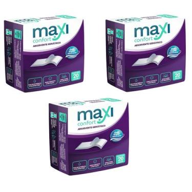 Imagem de KIT com 03 pacotes de absorventes Geriátrico Maxi Confort - 60 Absorve