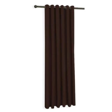 Imagem de Cortina Marrom Oxford De Sala/Quarto 150X180 - Fabritex