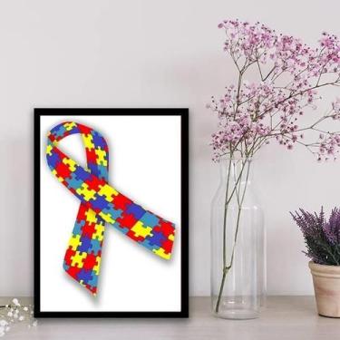 Imagem de Quadro Símbolo Autismo 33X24Cm - Com Vidro - Quadros On-Line