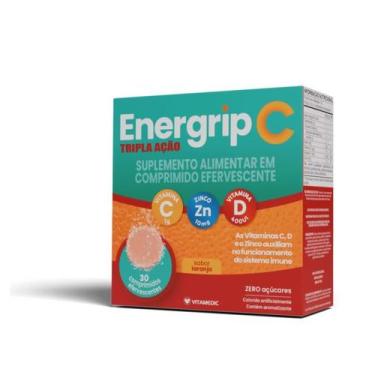 Imagem de ENERGRIP C, D E Zn - TRIPLA ACAO COM 30 COMPRIMIDOS EFERVESCENTES - Vi