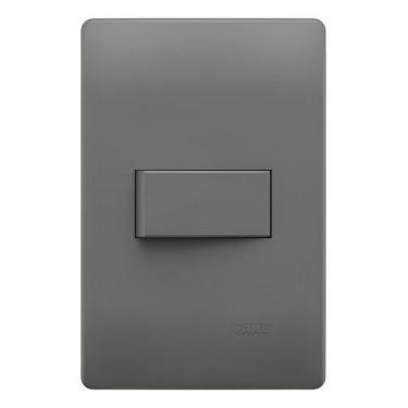 Imagem de Interruptor Simples 10a 250v Cimento Queimado Fame Onix 10 A 250v Cinz