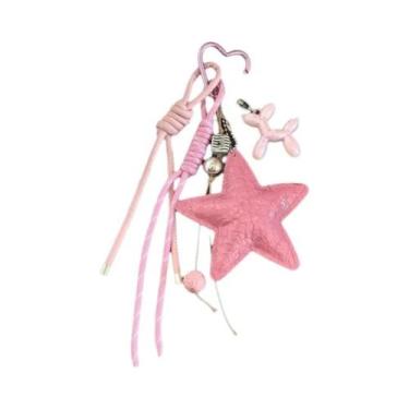 Imagem de Chaveiro Feminino Maximalista De Couro Com Estrela-do-mar E Cachorro B