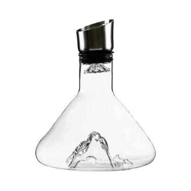 Imagem de Decantador De Vinho De Cristal De 1500ml Com Aerador Portátil Integrad