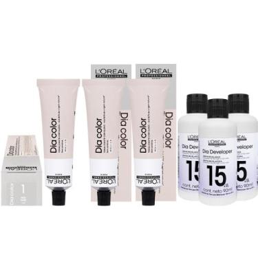 Imagem de Loreal Tonalizante Kit 3 Dia Color 1 Preto 60g 3 Rev. 15 vol. - Loreal