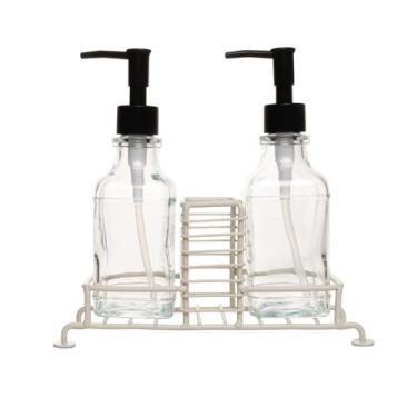 Imagem de Porta Sabonete/Detergente Líquido Duplo com Suporte para Esp - Lyor