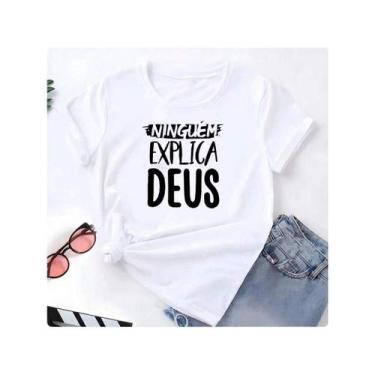 Imagem de Blusa T-shirt Plus Size Linda Eis-me Aqui Camiseta Feminina Blusinha T