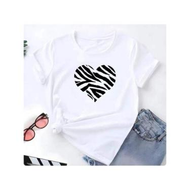 Imagem de Blusa T-shirt Plus Size Linda Eis-me Aqui Camiseta Feminina Blusinha T