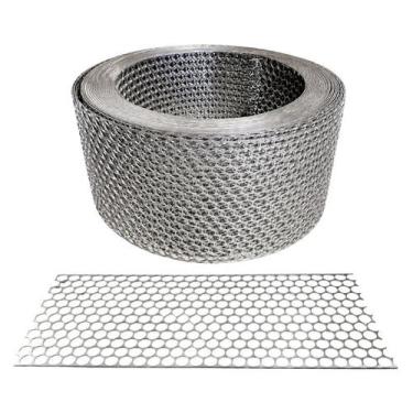 Imagem de Tela Moeda Aço Inox 1metro X 24cm P/ grelhas churrasqueiras - INOX LAU