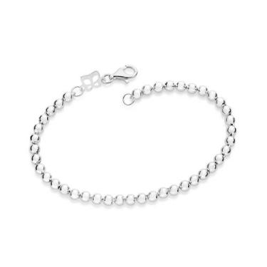 Imagem de Pulseira Com Bolas de Prata Maciça 925 Rommanel 850126 Cor:Prata, Prat