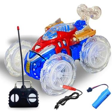 Imagem de Carrinho Controle Remoto Maluco Carro Gira 360º C/ Luz - - Europio, Ba
