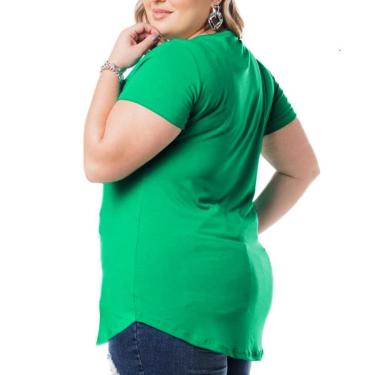 Imagem de Camiseta Longline Plus Size Feminina Leve Blusa Tapa Bumbum Academia Cor:;Tamanho:G3;Gênero:Feminino-Feminino