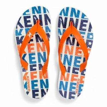 Imagem de Chinelo Masculino Kenner Original Summer Typo - Laranja/Azul-Masculino