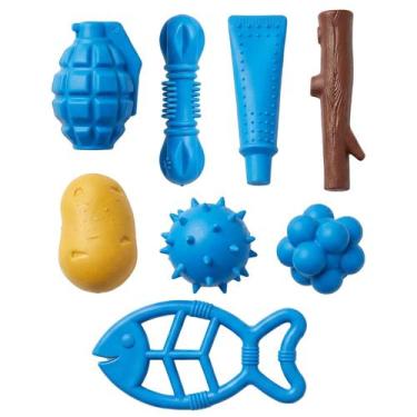 Imagem de Kit 8 Brinquedos Para Cachorros Pequenos Interativos Mordedor Anti Est