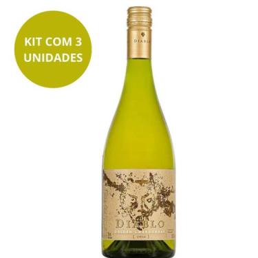 Imagem de Vinho Golden Chardonnay Chileno Concha Y Toro 750ml Kit Com3